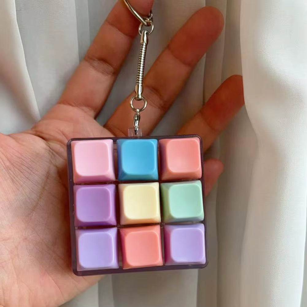 Decompression 9 Keyboard Key Toy for Adults Antistress Toys Boys Girls anti Stress Finger Keyboard Games Keychain ﻿