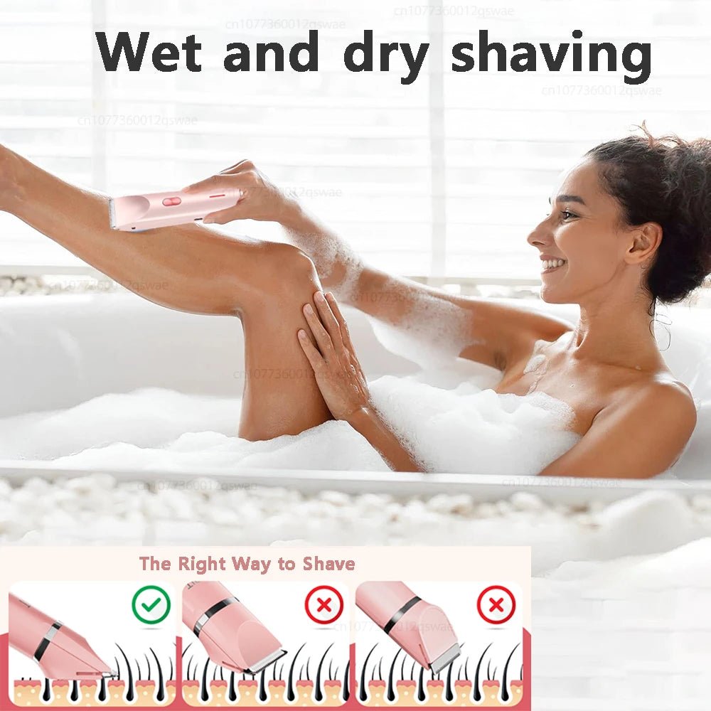 All-in-one electric shaver for women – hypoallergenic blades for legs, arms, underarms, bikini, and facial hair